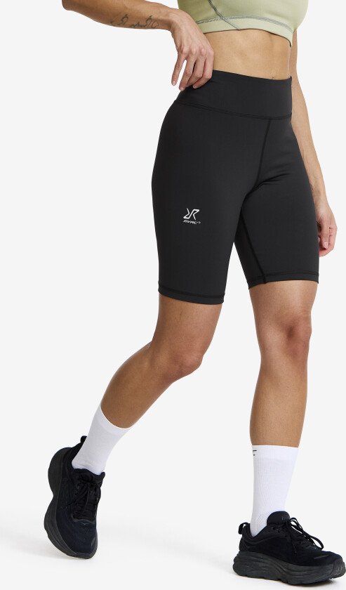 Outdoor Tights, Flow High-waisted Biker Shorts Dame Black, Størrelse:XL