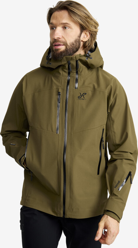 Skalljakke, Turjakke & Vindjakke, Cyclone 3L Shell Jacket Herre Dark Olive, Størrelse:3XL