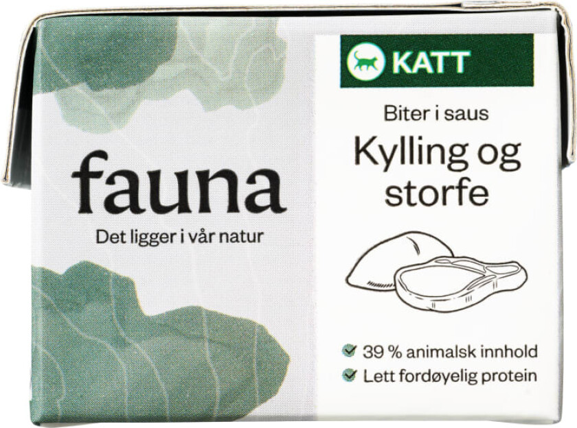 Bilde av Fauna Katt Våtfor Kylling&Storfe 90g