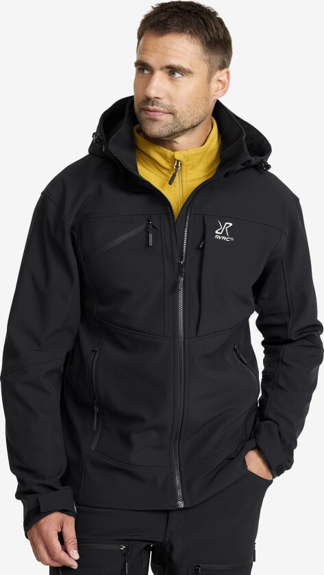 Hiball Softshell Jacket Herre Black, Størrelse:2XL - Jakker > Softshelljakker