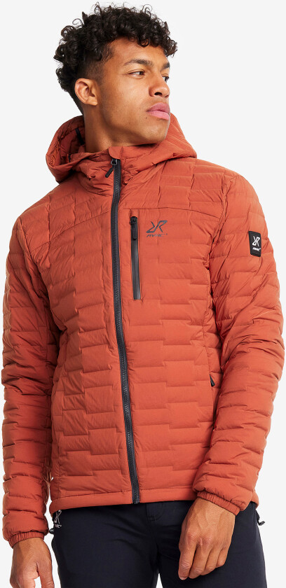 Flex Stretch Down Jacket Herre Rusty Orange, Størrelse:L - Skalljakke, Turjakke & Vindjakke