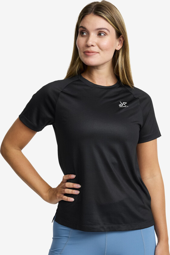 Dame > Overdeler > T-skjorter, Intensity Light Crew Neck T-shirt Dame Black, Størrelse:M