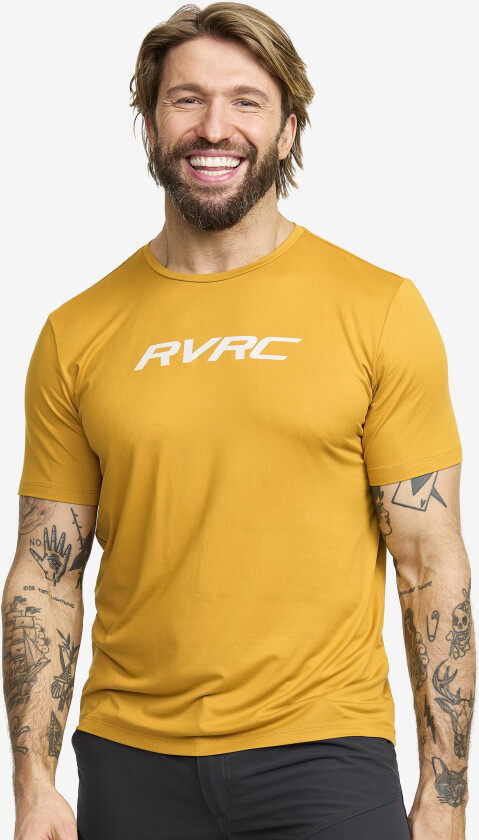 Herre > Overdeler > T-skjorter, Mission Logo T-shirt Herre Harvest Gold, Størrelse:4XL