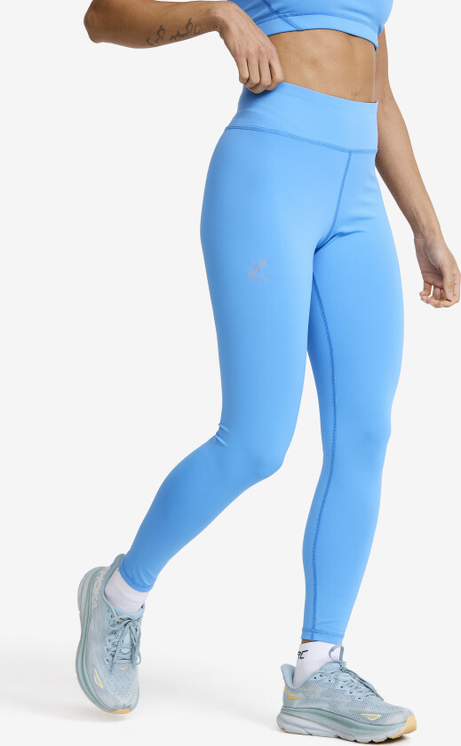 Flow High-waisted Leggings Dame Azure Blue, Størrelse:XL - Outdoor Tights