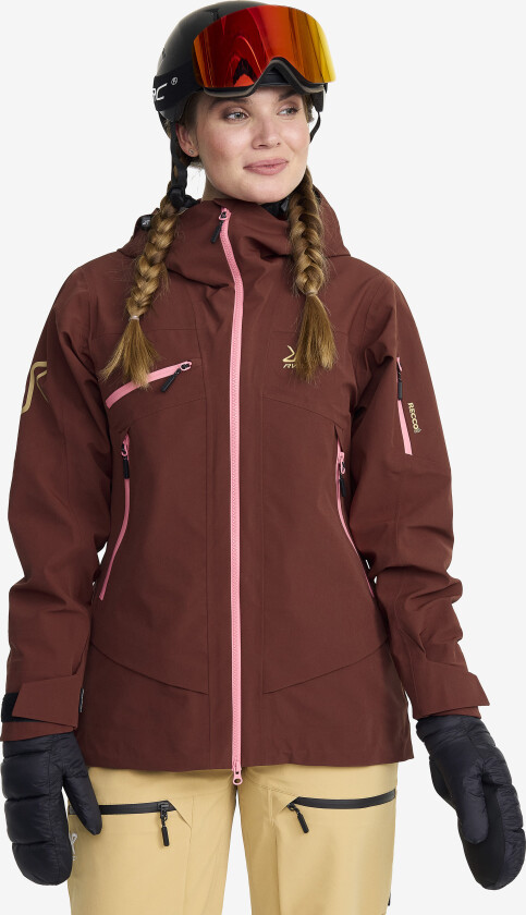 Atlas 3L Ski Jacket Dame Earth, Størrelse:S - Skalljakke, Turjakke & Vindjakke