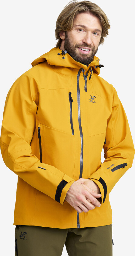 Skalljakke, Turjakke & Vindjakke, Cyclone 3L Shell Jacket Herre Golden Yellow, Størrelse:XL