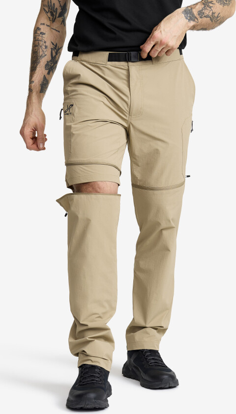 Universe Lightweight Zip-off Pants Herre Khaki, Størrelse:2XL - Zip-off-bukser