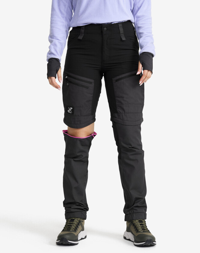 RVRC GP Pro Zip-off Pants Dame Jetblack, Størrelse:S - Zip-off-bukser