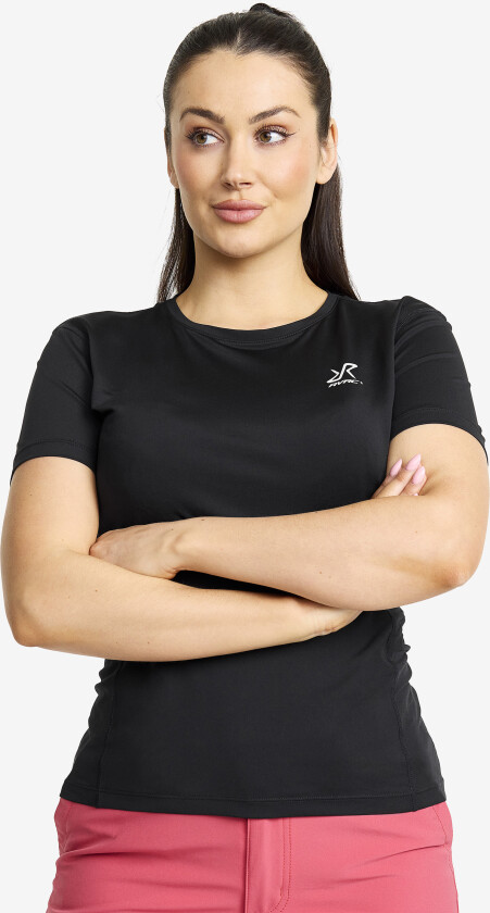 Dame > Overdeler > T-skjorter, Stride Active T-shirt Dame Black, Størrelse:2XL