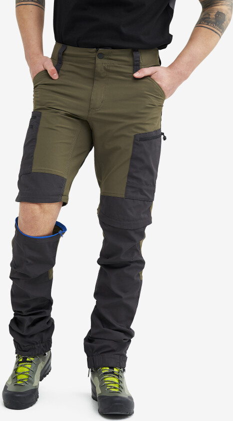 Zip-off-bukser, RVRC GP Pro Zip-off Pants Herre Dark Olive, Størrelse:S