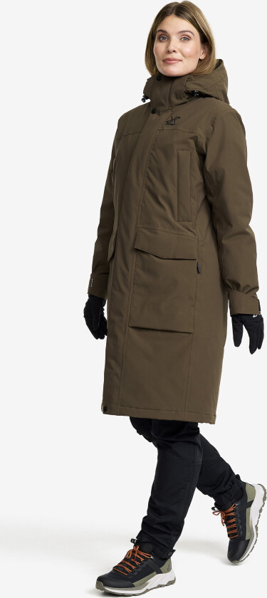 Rhyme 2L Insulated Parka Dame Mud, Størrelse:XS - Skalljakke, Turjakke & Vindjakke