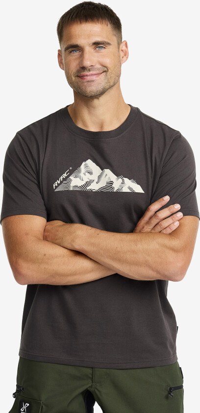 Easy Graphic Mount Lines T-shirt Herre Anthracite, Størrelse:M - Herre > Overdeler > T-skjorter