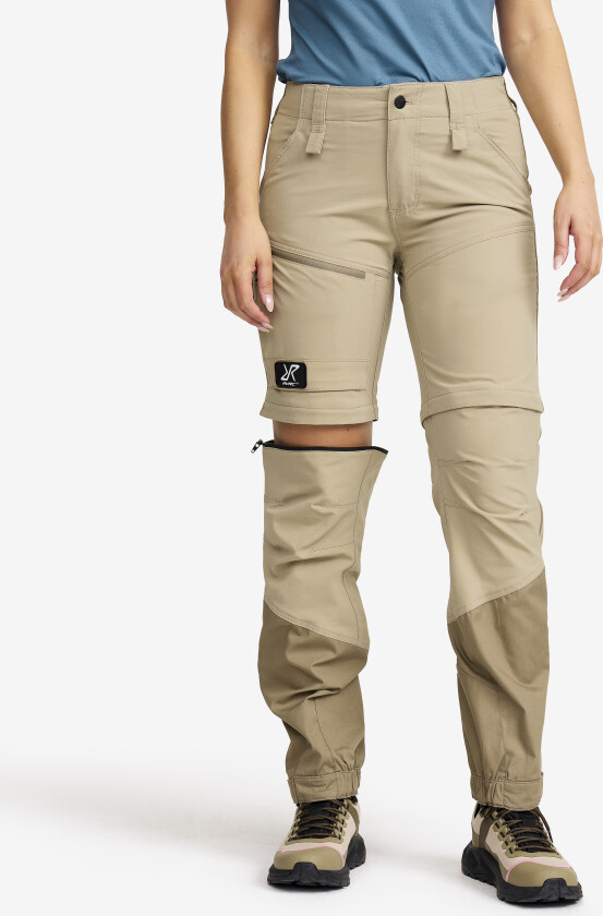 Range Pro Zip-off Pants Dame Aluminium/Brindle, Størrelse:2XL - Zip-off-bukser