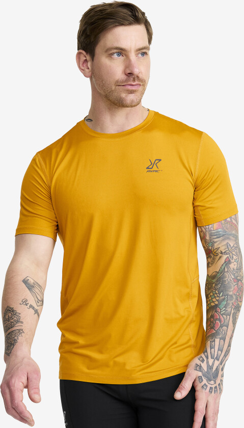 Herre > Overdeler > T-skjorter, Stride Active T-shirt Herre Golden Yellow, Størrelse:M