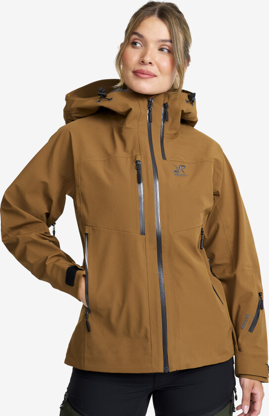 Skalljakke, Turjakke & Vindjakke, Cyclone 3L Shell Jacket Dame Rubber, Størrelse:L