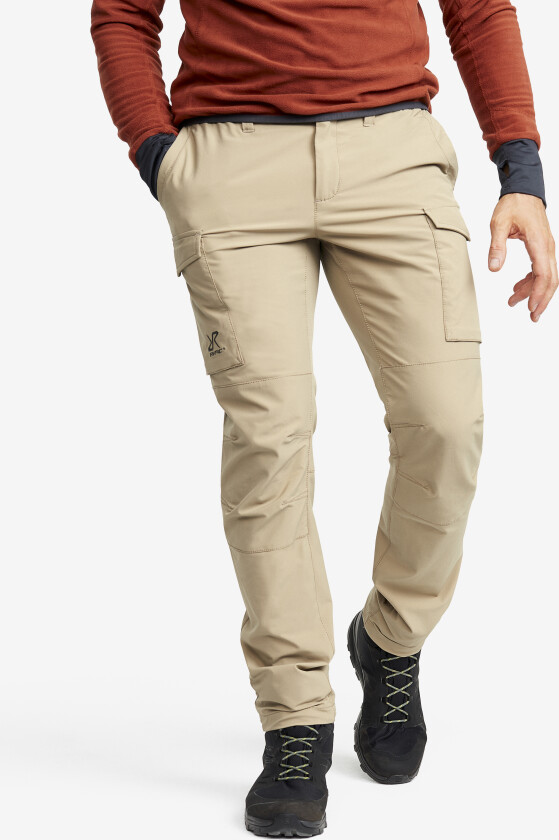 Adventure Cargo Stretch Pants Herre Khaki, Størrelse:2XL - Turbukse & Fritidsbukse