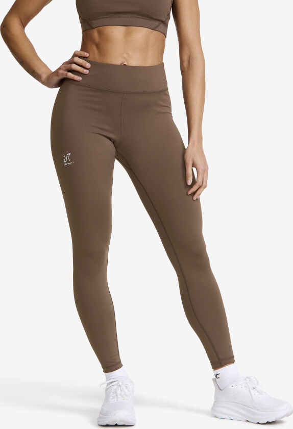 Flow High-waisted Leggings Dame Hot Fudge, Størrelse:XS - Outdoor Tights