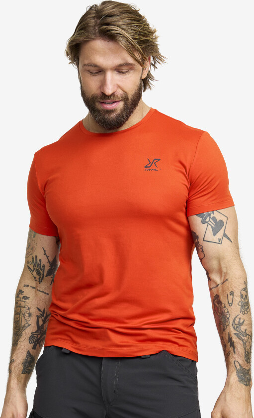 Herre > Overdeler > T-skjorter, Mission Slim Fit T-shirt Herre Pureed Pumpkin, Størrelse:M