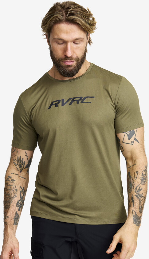 Herre > Overdeler > T-skjorter, Mission Logo T-shirt Herre Burnt Olive, Størrelse:4XL