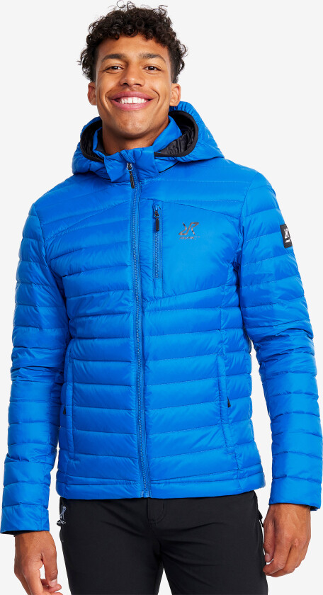 Helium Down Jacket Herre Classic Blue, Størrelse:L - Skalljakke, Turjakke & Vindjakke