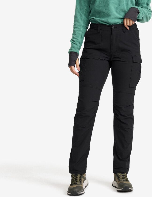 Adventure Cargo Stretch Pants Dame Black, Størrelse:3XL - Turbukse & Fritidsbukse
