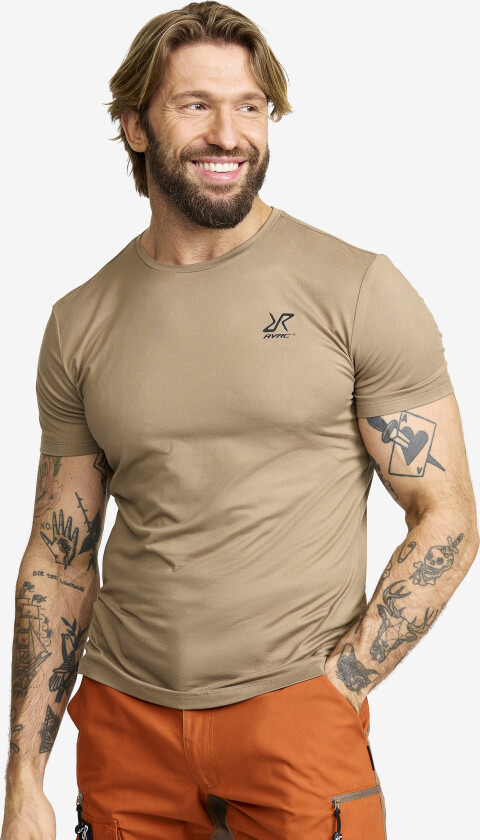 Herre > Overdeler > T-skjorter, Mission Slim Fit T-shirt Herre Brindle, Størrelse:4XL