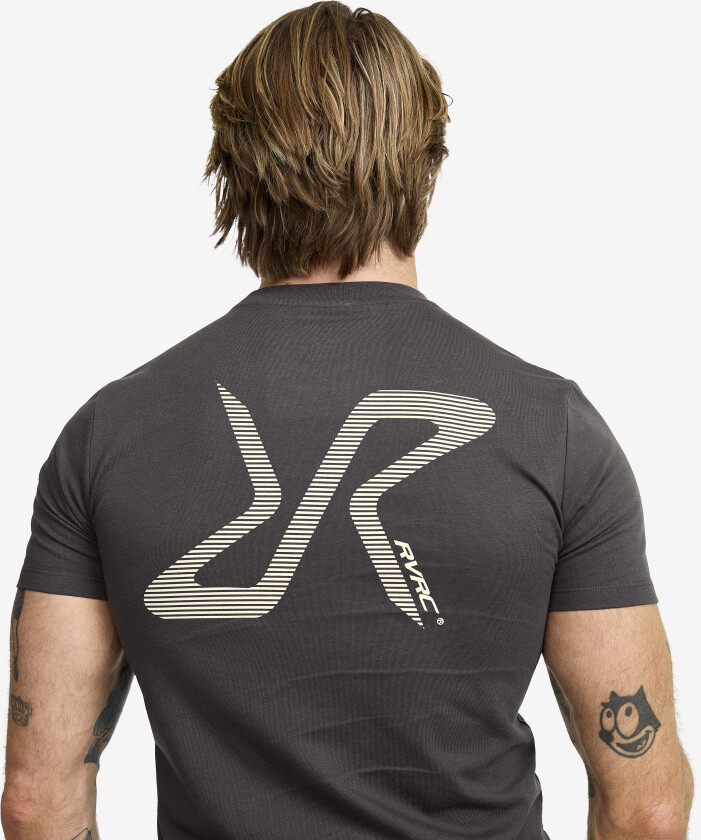 Herre > Overdeler > T-skjorter, Easy Graphic Logo T-shirt Slim Fit Herre Anthracite, Størrelse:4XL