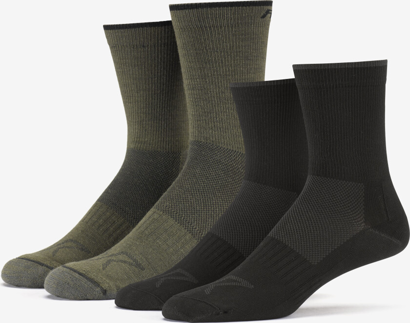 Herre > Sokker, 2 In 1 Wander Sock Herre Dark Olive, Størrelse:S43-46