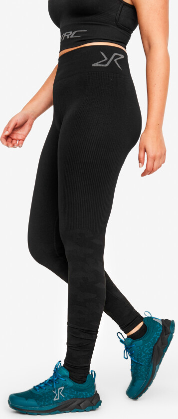 Descent Seamless Tights Dame Jetblack, Størrelse:L-XL - Outdoor Tights