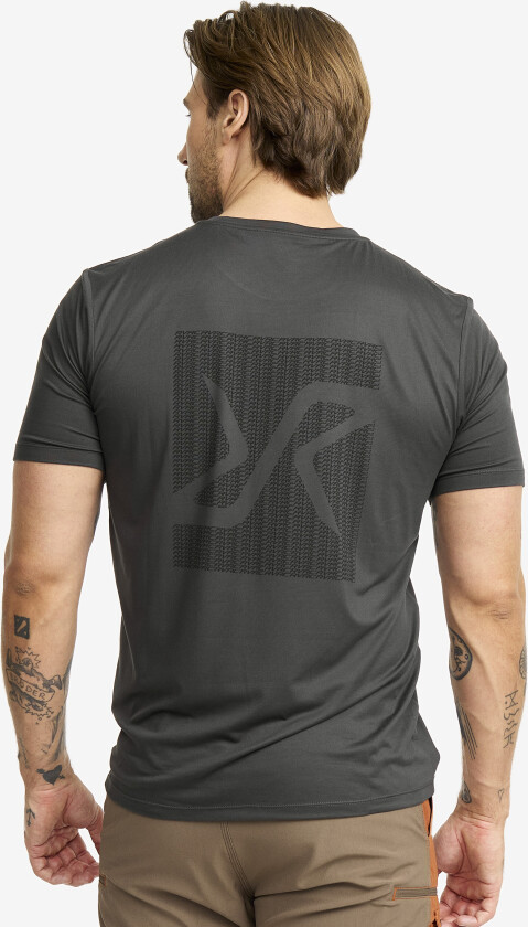 Mission Graphic Logo T-shirt Herre Anthracite, Størrelse:XL - Herre > Overdeler > T-skjorter