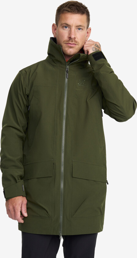 Skalljakke, Turjakke & Vindjakke, Nevis 2l Parka Herre Forest Green, Størrelse:M