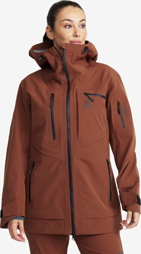 Skalljakke, Turjakke & Vindjakke, Cyclone Long 3L Jacket Dame Smoked Paprika, Størrelse:M
