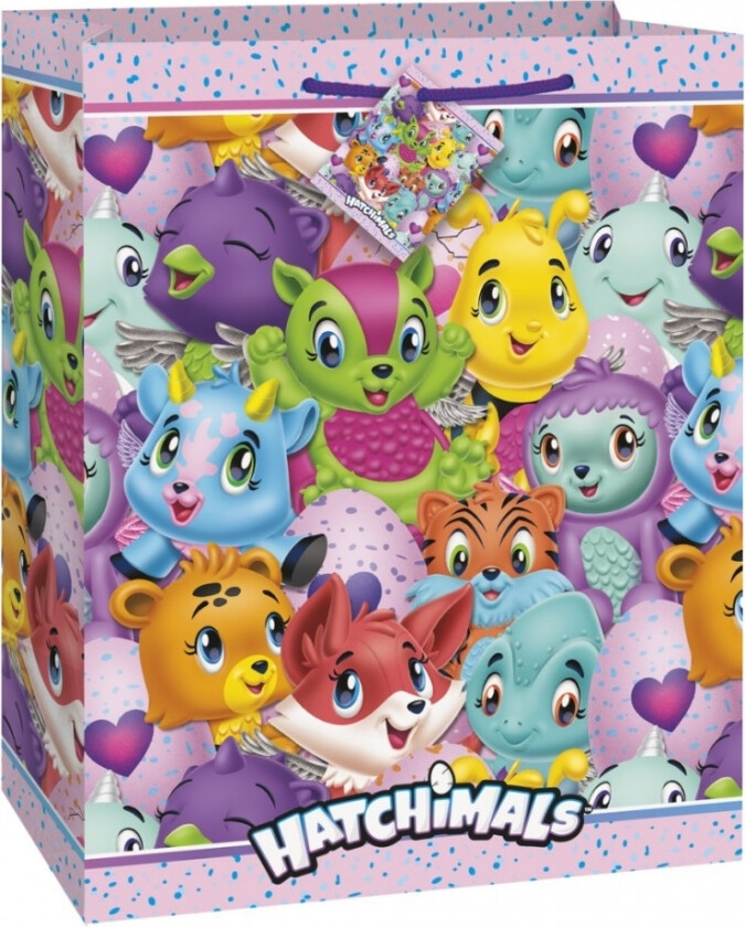 Hatchimals stor gavepose 27x32cm