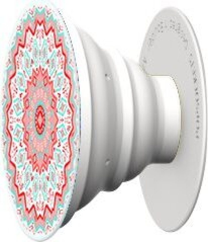 Popsockets - Multifunksjonsholder For Mobiltelefon - Aztec Mandala Red - Hvit (Trekkspill), Hvit (Plattform)
