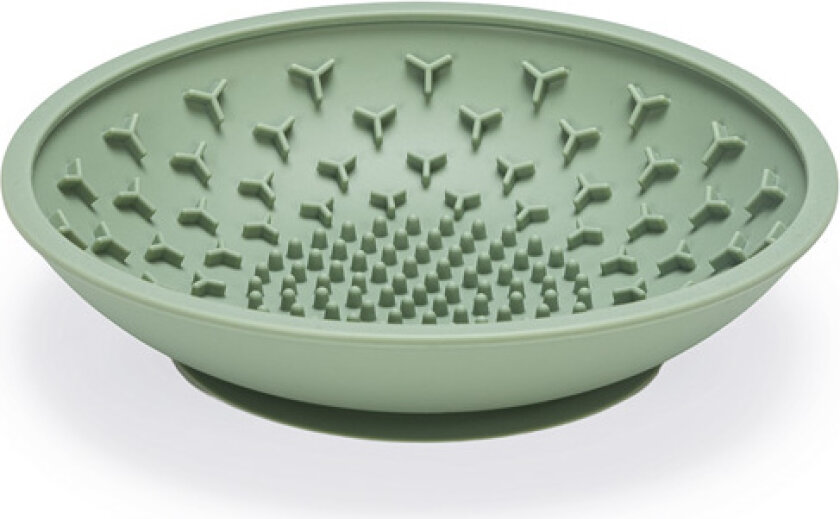 silikon slikkematte skål - grønn: L 19 x B 19 x H 4,5 cm