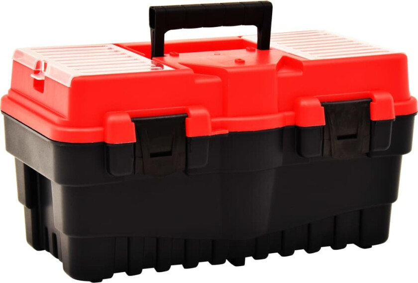 Verktøykasse plast 462x256x242 mm rød
