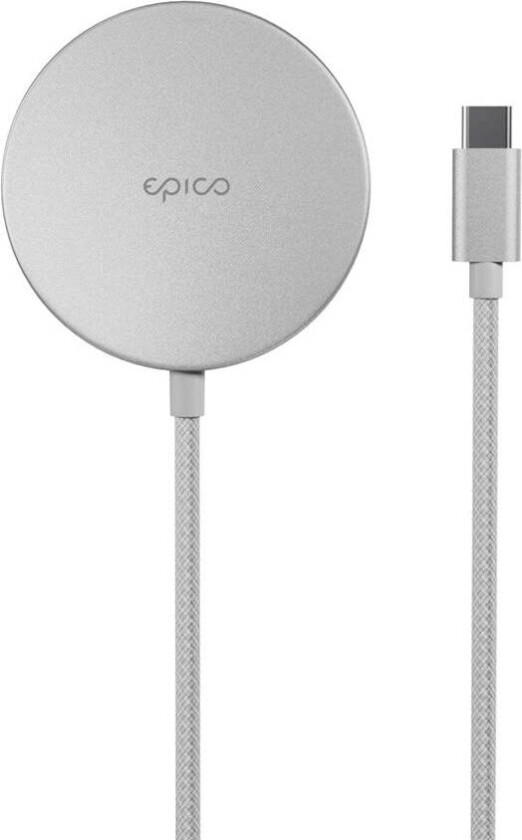 Qi2 MagSafe Lader - Trådløs Lader 15W - Sølv