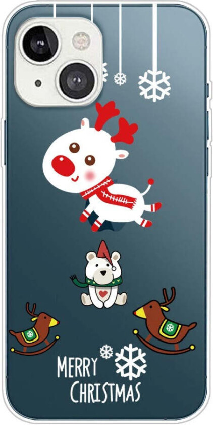 iPhone 13 Mini TPU Plast Jul Deksel - Merry Christmas - Juledyr