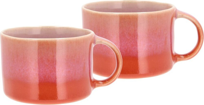 Styles kopp med hank 16 cl 2-pk Lilla-oransje
