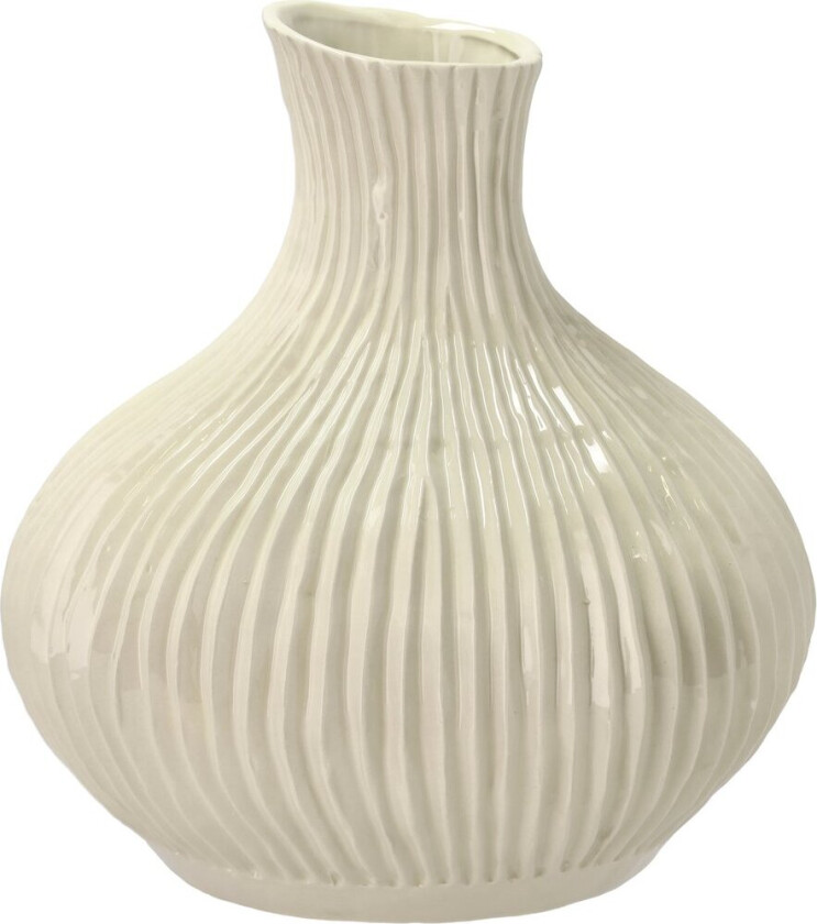 Eik vase 33,5xØ31 cm Kremhvit