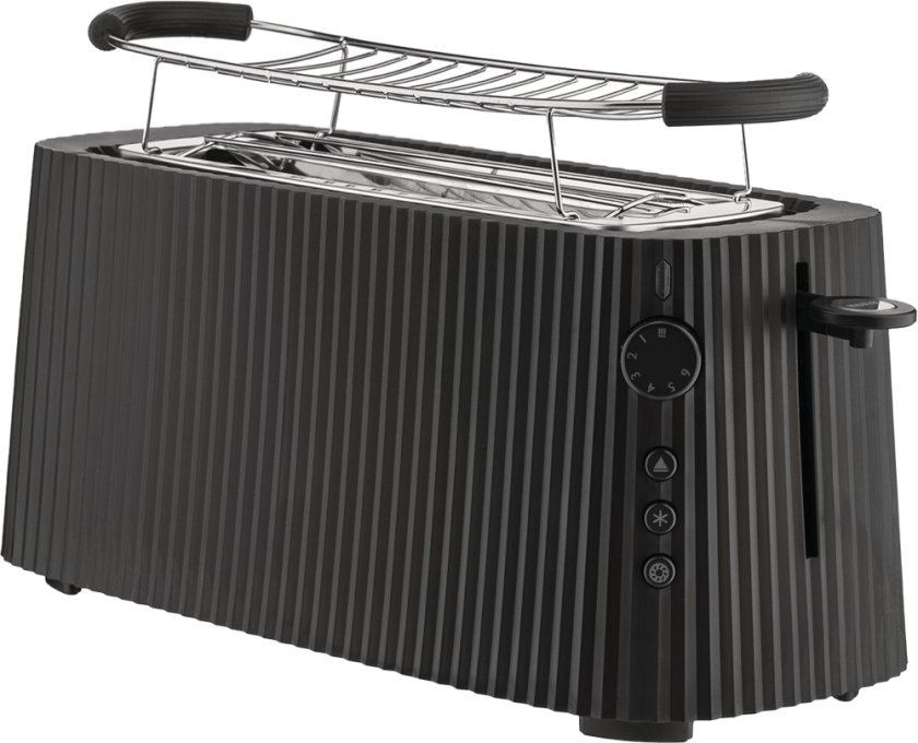 Plissé brødrister dobbel Svart