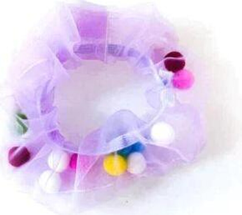Organza Scrunchie Pompom - Pompom Lilac