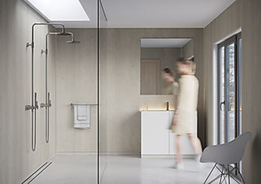 Baderomsplate Avalon Pine, slett overflate 11x620x2400mm