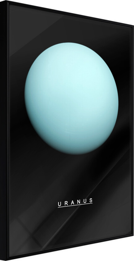 ARTGEIST-plakat med ramme - Solsystemet: Uranus Gull med passepartout