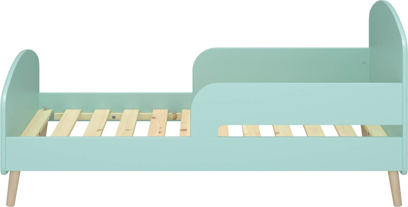 STEENS Gaia juniorseng, med lameller - mintgrønn MDF og naturlig eik (70x140)