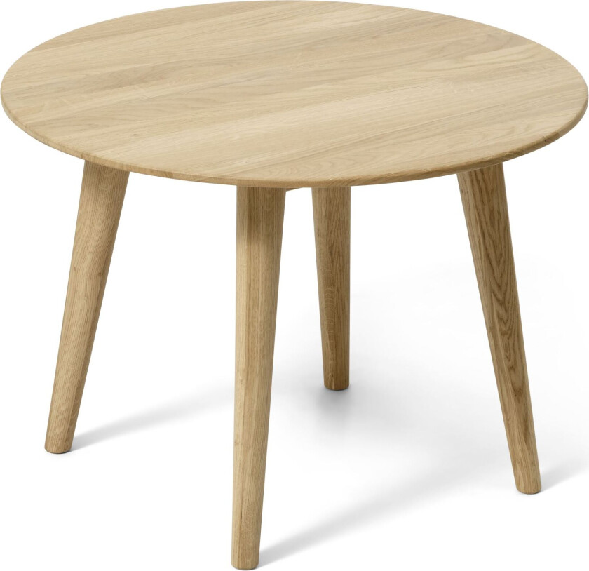 Java salongbord, rundt - naturlig eik (Ø60)