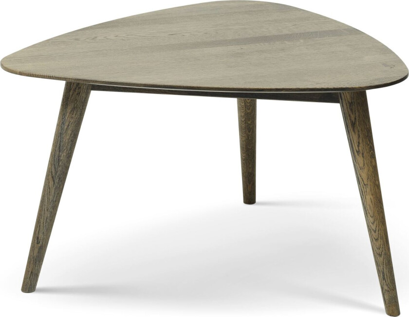 Samoa salongbord, trekantet - røkt eik (74x70)