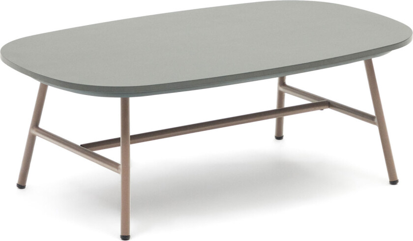 LAFORMA Bramant salongbord, rektangulært - sement og lilla stål (100x60)