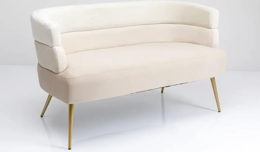 KARE DESIGN Sandwich Cream 2-manns sofa - krem polyester og stål