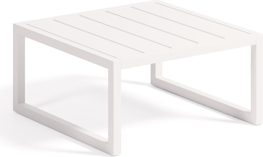 LAFORMA Comova utendørs sidebord, firkantet - hvit aluminium (60x60)